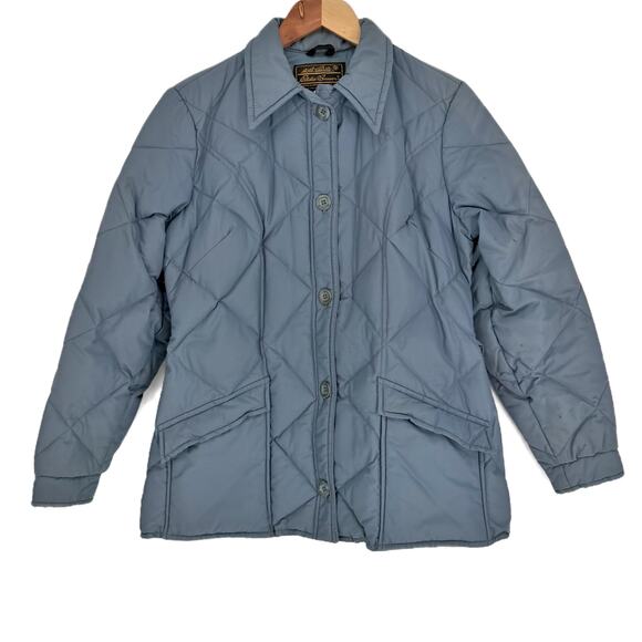 Vtg. 70s/80s Eddie Bauer Goose Down Quilted Puffer Jacket Womens Medium - Picture 2 of 11